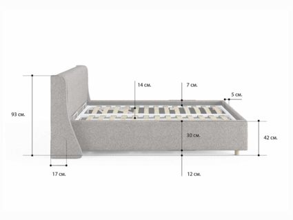 Кровать Сонум Barcelona Кашемир Бежевый 160х190