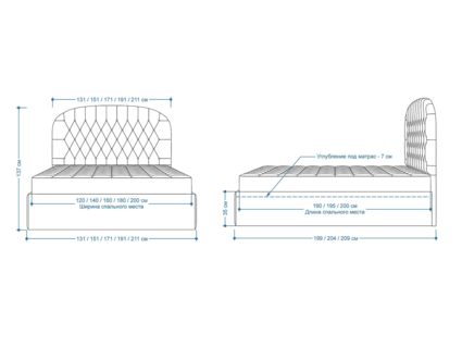 Кровать Lonax Венеция велюр Dolly-8 (с основанием)