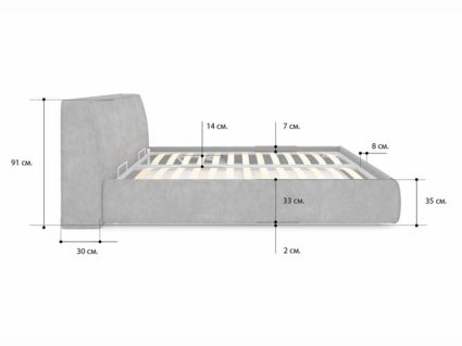 Кровать Сонум Altea Кашемир Синий 120х190