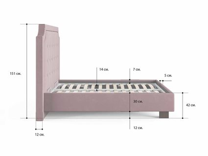 Кровать Сонум Elysium Фултон Графит 200х190