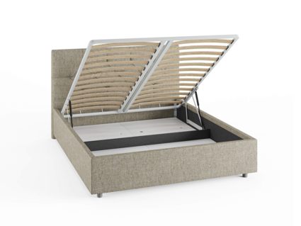 Кровать Сонум Bari Рогожка Пепельный (с подъемным механизмом) 160х200