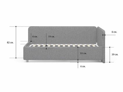 Кровать Сонум Capri Экокожа Коричневый перламутр (с подъемным механизмом) 90х200
