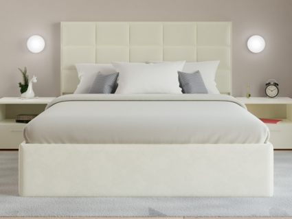 Кровать Lonax Адель велюр Dolly-17 (с основанием) 200х200