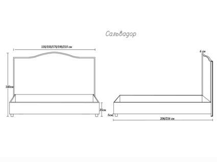 Кровать Димакс Сальвадор Нуар 160х200