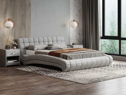 Кровать Сонум Milano Кашемир Латте (с подъемным механизмом) 180х200