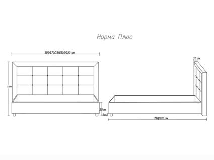 Кровать Димакс Норма + Агат с подъемным механизмом 90х190